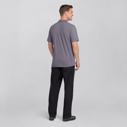 Poloshirt graphit Herren & Damen Stretch kurzarm