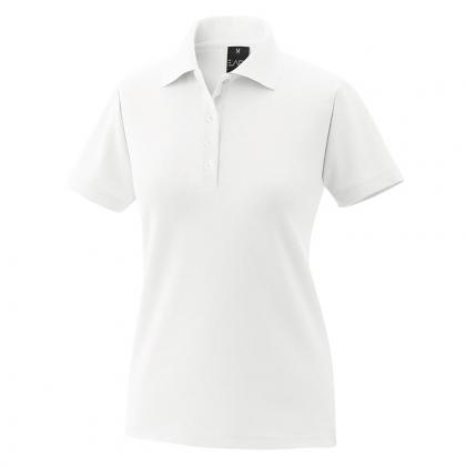 Poloshirt weiß Damen Stretch kurzarm