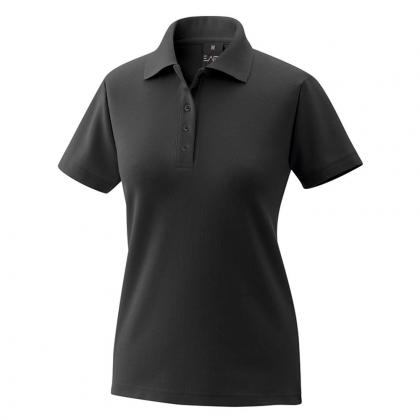 Poloshirt schwarz Damen Stretch kurzarm