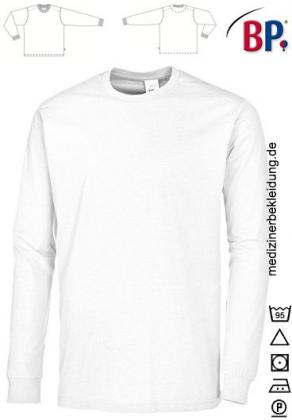 BP® T-Shirt langarm weiß Damen & Herren