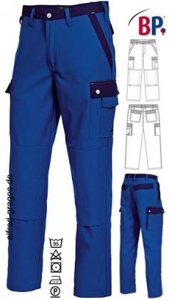 BP® Cargohose Arbeitshose königsblau/dunkelblau Kniepolstertaschen
