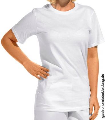 T-Shirt Rundhals, weiß, 1/2 Arm, Halbarm