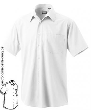 Kellner-Oberhemd kurzarm weiß Kellnerhemd