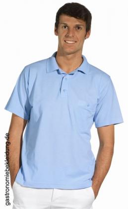 Polo-Pique-Shirt 1/2 Arm, 3-Knopf, Halbarm hellblau