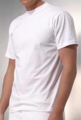 T-Shirt Rundhals, weiß, 1/2 Arm, 3er Pack, Halbarm