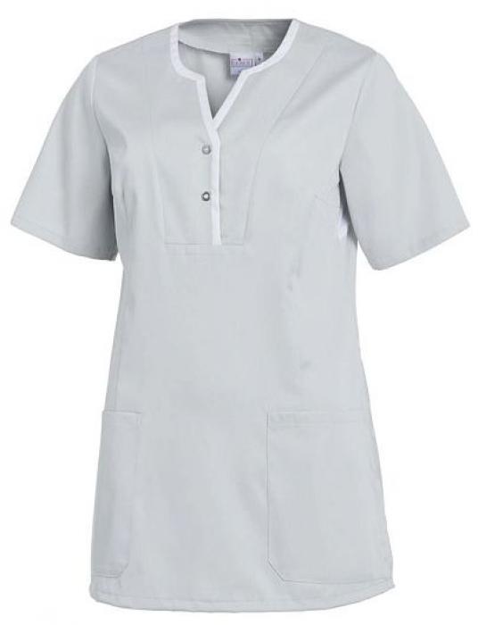 Schlupfkasack Damen kurzarm farbig/weiß