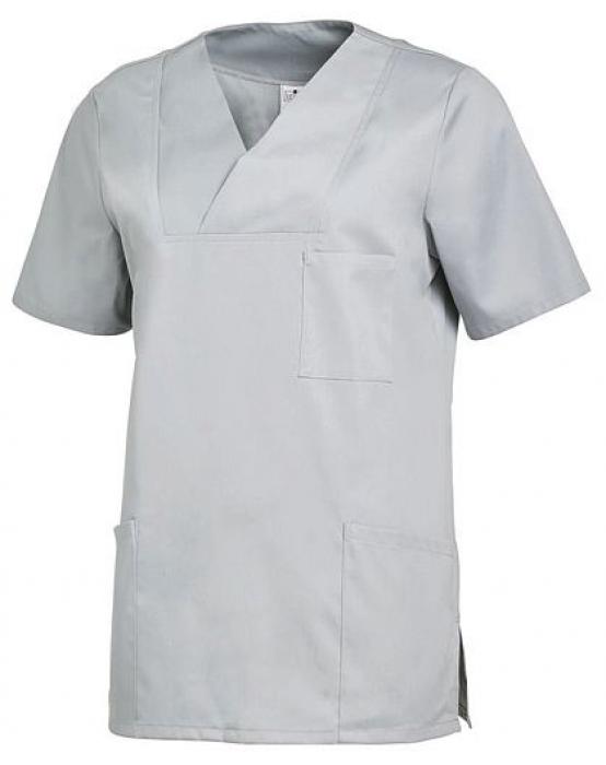 Damen Schlupfkasack silbergrau kurzarm Leiber