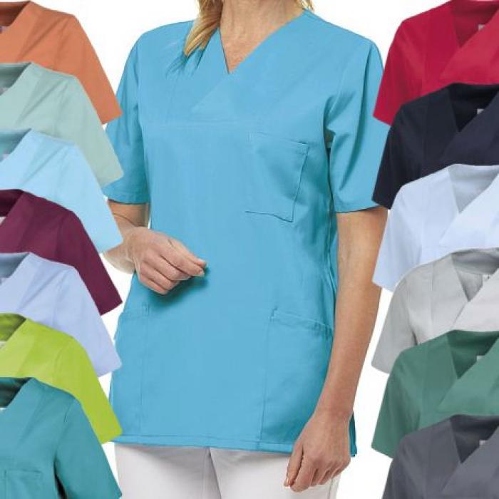 Damen Schlupfkasack farbig kurzarm Leiber