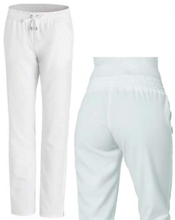 Leiber Damen Arbeitshose weiß Schlupfhose