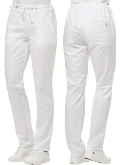 Leiber Arbeitshose weiß Damen Stretch Kordelzug