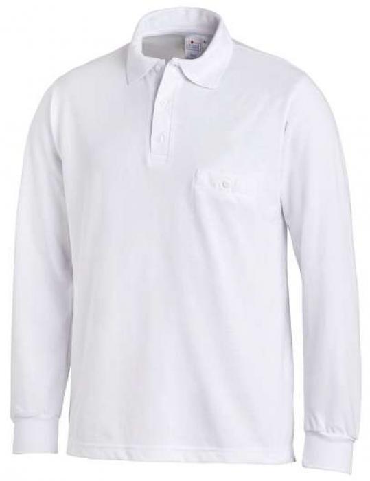 Leiber Polo-Shirt langarm weiß