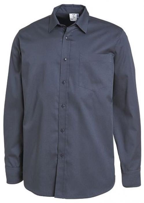 Leiber Berufsbekleidung Herrenhemd dunkelgrau langarm