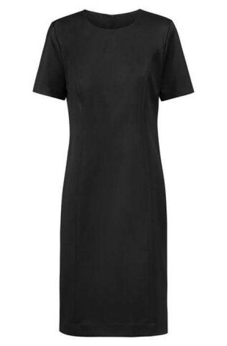 Damen Etuikleid Greiff Rundhals-Ausschnitt Basic