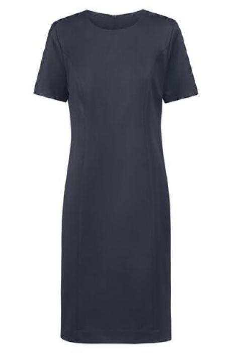 Damen Etuikleid Greiff Rundhals-Ausschnitt Basic