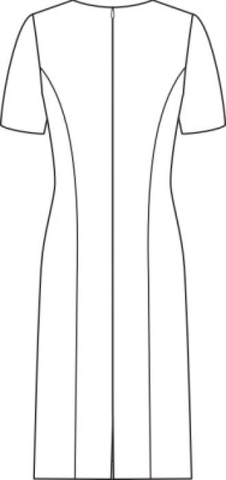 Damen Etuikleid Greiff Rundhals-Ausschnitt Basic