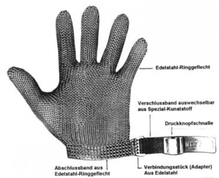 Stechschutzhandschuh PROTEC, Größe 2, mittel