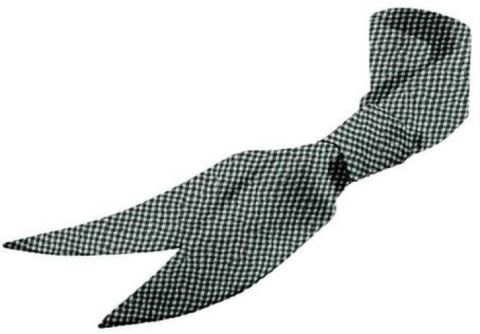 Servicekrawatte Pepita schwarz-weiß kariert