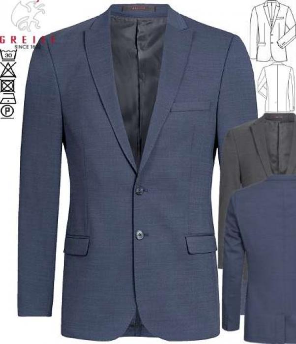 Greiff Herren Sakko Pinpoint Slim Fit Modern