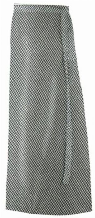 Breite Bistroschürze, 130x100 cm,  Pepita schwarz-weiß