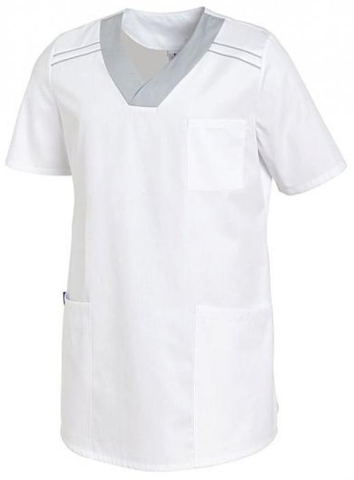 Schlupfkasack weiß/silbergrau Herren & Damen Leiber