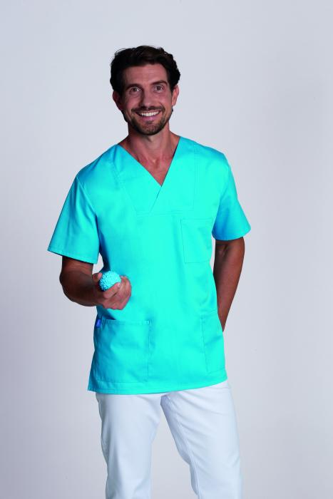 Schlupfkasack weiß Herren & Damen kurzarm Leiber (Abbildung hier in türkis)