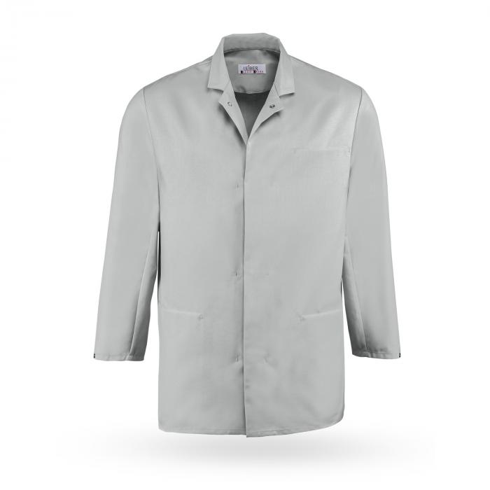 Leiber HACCP Jacke langarm Druckknöpfe hellgrau