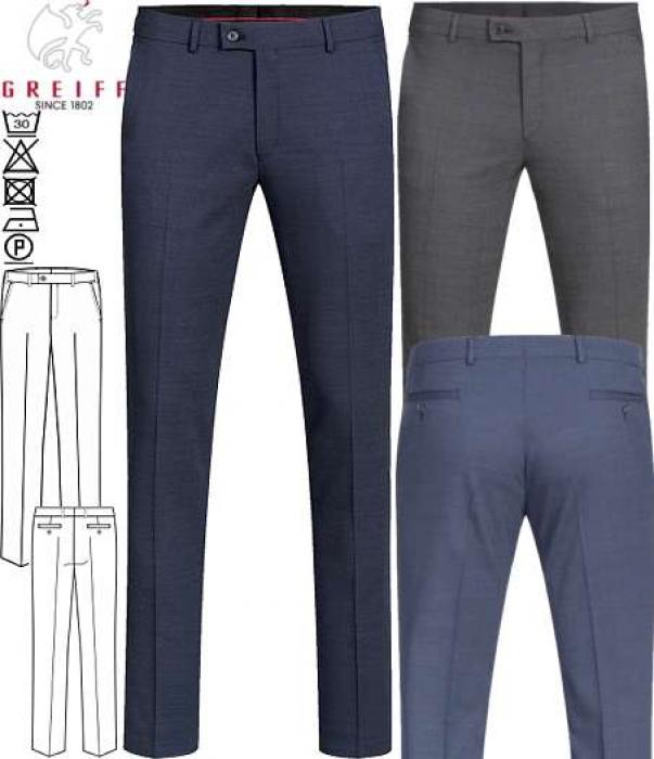 Greiff Herren Hose Pinpoint Modern Slim Fit