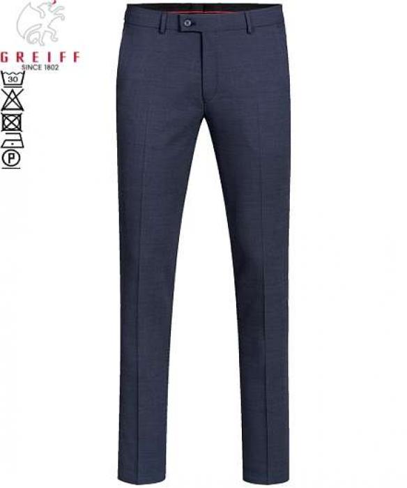 Greiff Herren Hose Pinpoint marine Modern Slim Fit