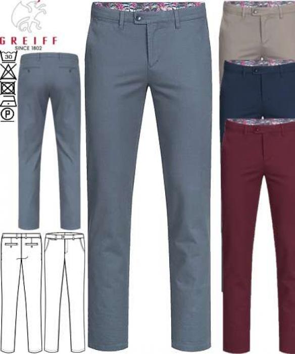 Greiff Herren Chino Hose Casual Regular Fit