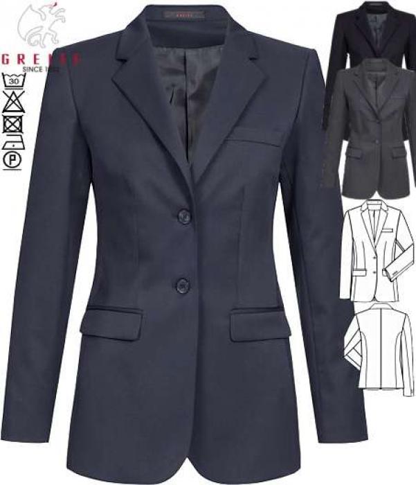 Greiff Damen-Blazer Basic 2-Knopf Regular Fit