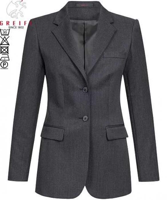 Greiff Damen-Blazer anthrazit Basic 2-Knopf Reular Fit