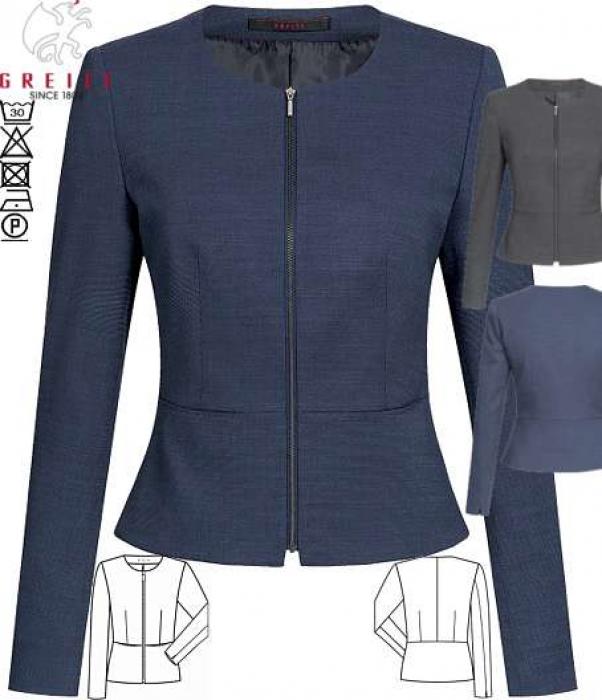 Damen Kurzblazer Pinpoint Greiff Modern Slim Fit