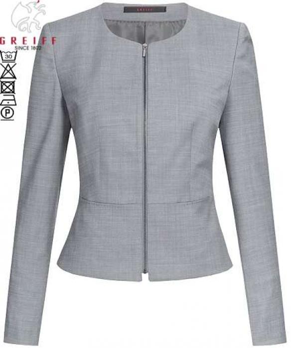 Damen-Kurzblazer hellgrau Greiff MODERN Slim Fit