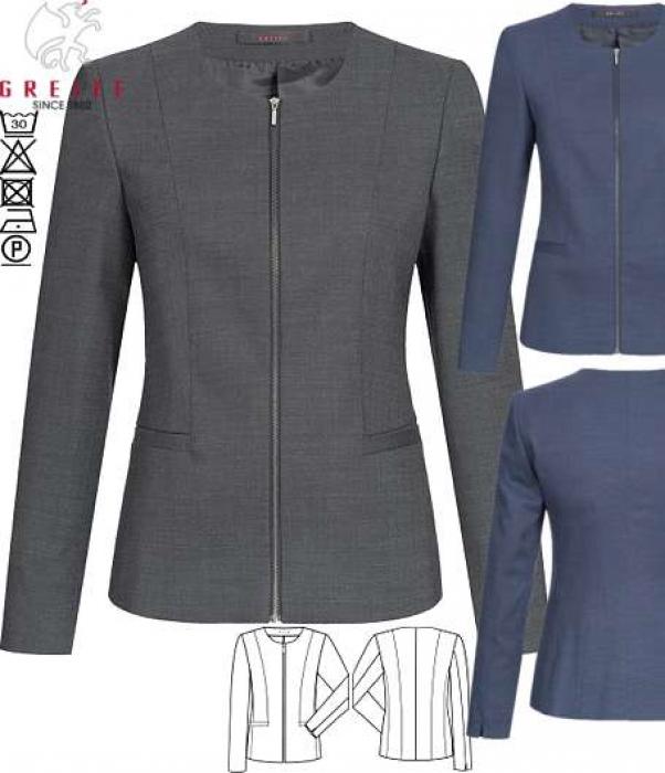 Greiff Damen Blazer Pinpoint Modern Regular Fit