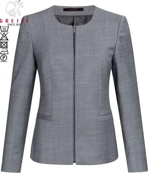 Greiff Damen Blazer hellgrau Modern Regular Fit