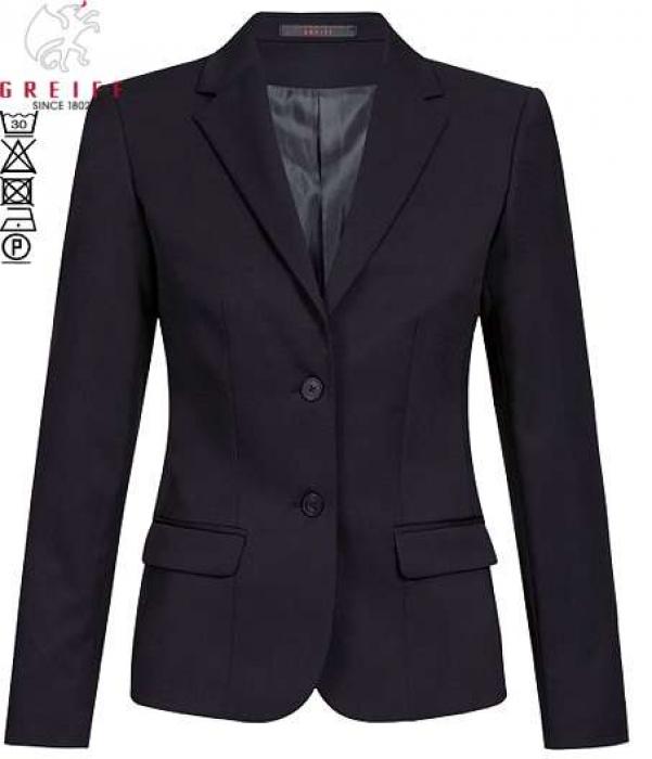 Greiff Damen-Blazer schwarz BASIC 2-Knopf