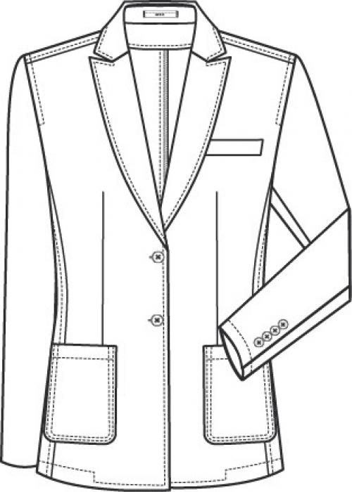 Jersey Damen Blazer Greiff Casual 2-Knopf meliert