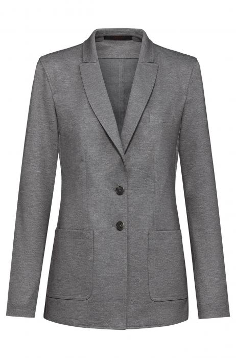 Greiff Damen Jersey Blazer Casual 2-Knopf grau meliert