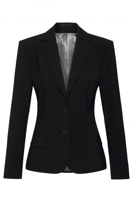 Greiff Blazer Damen schwarz Premium Slim Fit 2-Knopf