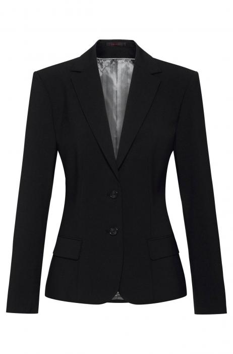 Greiff Blazer Damen schwarz Premium Slim Fit 2-Knopf