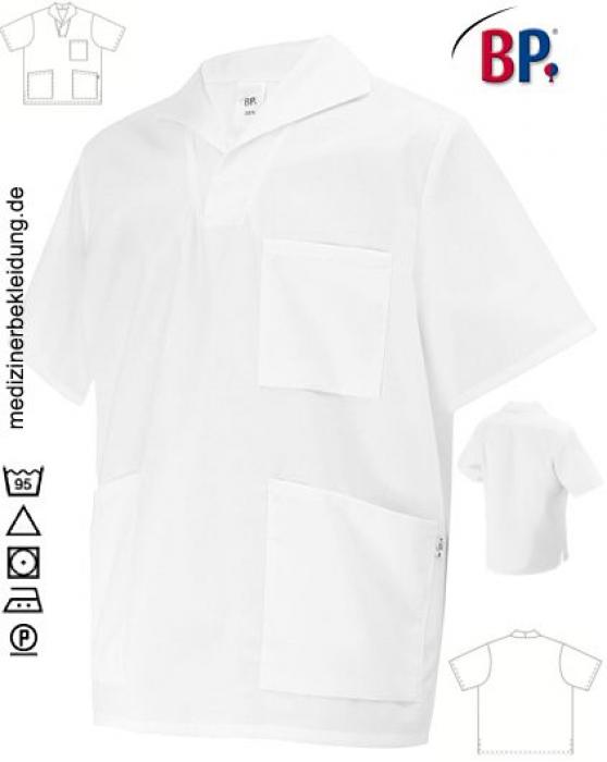 Damen & Herren Schlupfkasack weiß 3 Taschen