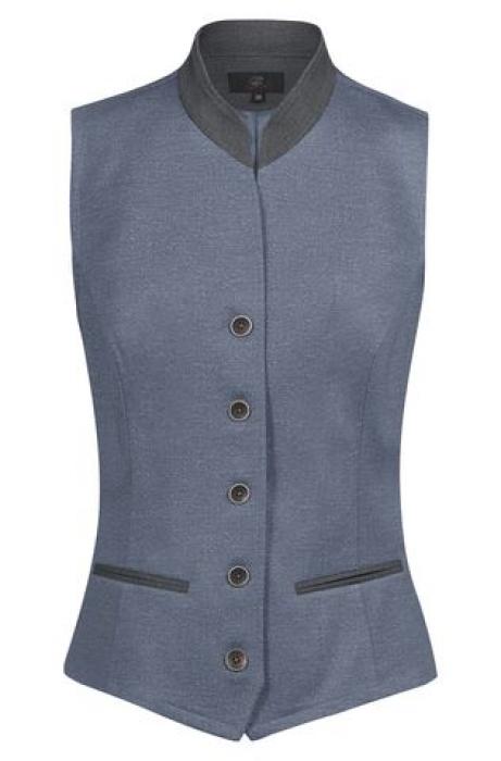 Greiff Damen Weste Stehkragen Jersey Landhaus 5-Knopf