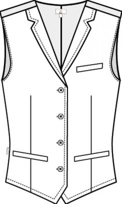 Damen Weste Glencheck kariert Reverskragen