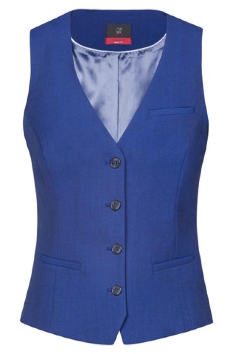 Greiff Damen Weste iltalian blue Premium 4-Knopf Regular Fit