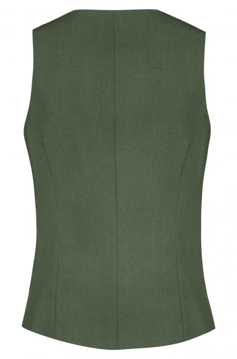Greiff Damen Weste olivgrün Premium 4-Knopf Regular Fit