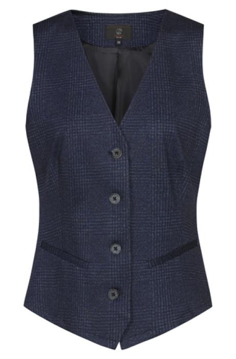 Damen Jersey-Weste glencheck Greiff Casual