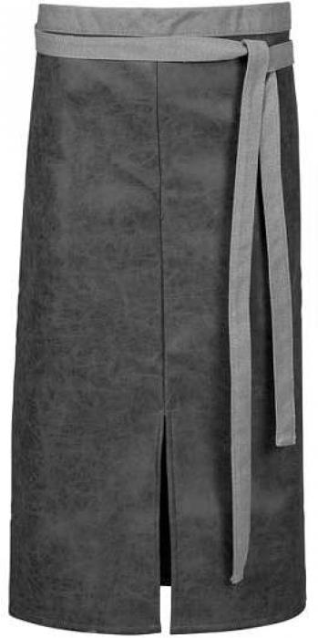 Bistroschürze Gehschlitz dunkelgrau Lederoptik Cafe Restaurant