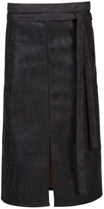 Bistroschürze Gehschlitz schwarz Lederoptik Cafe Restaurant