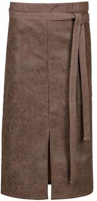 Bistroschürze Gehschlitz toffee Lederoptik Cafe Restaurant