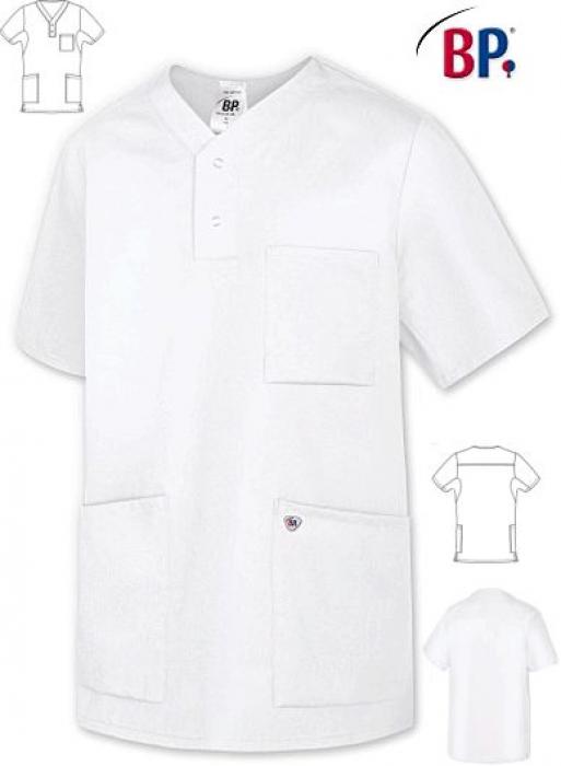 Schlupfkasack weiß Damen & Herren kurzarm